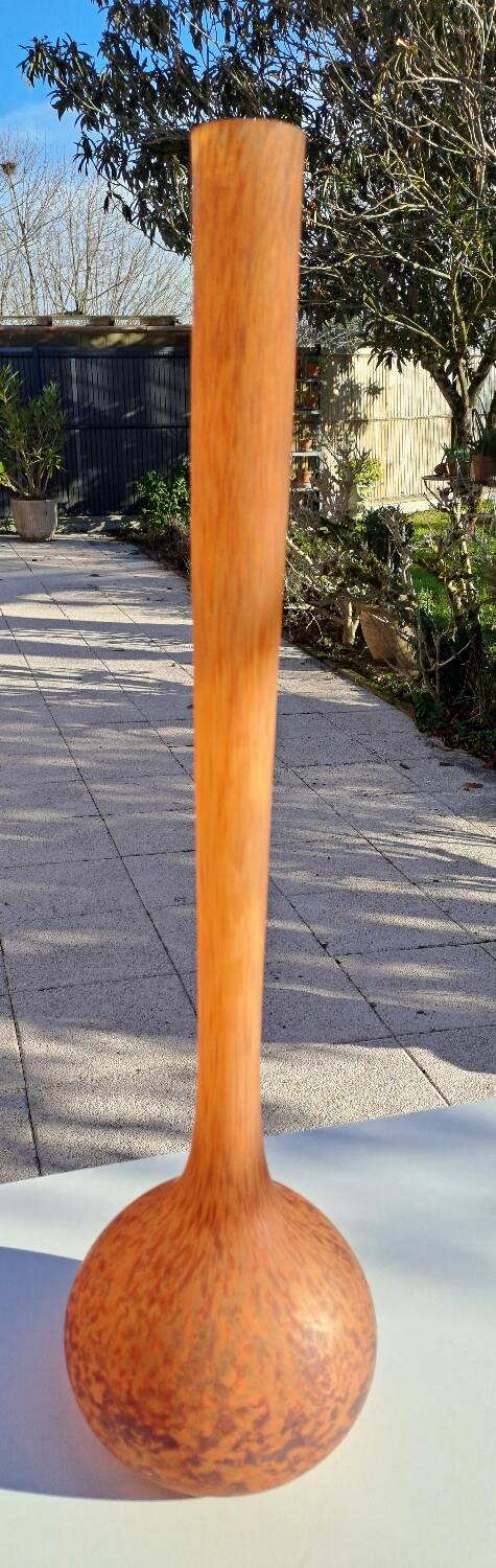 Large Berluze marmoreal vase h 67 cm