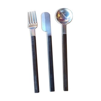 Set of 3 cutlery design Raymond Loewy Air France Concorde 1970s