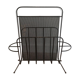 Black lacquered metal and perforated metal magazine rack designed by Mathieu Matégot 50.