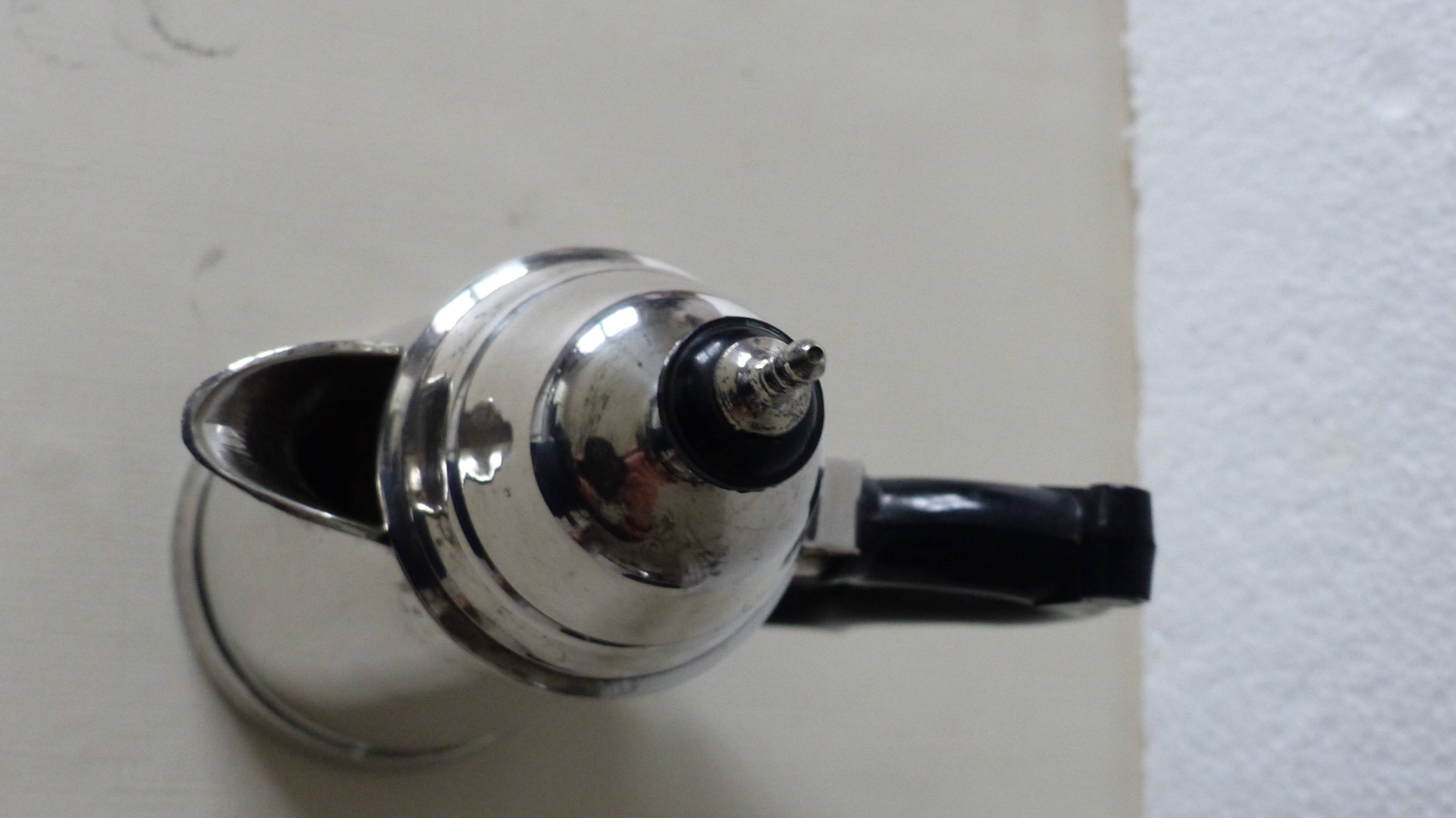 Silver-plated metal teapot