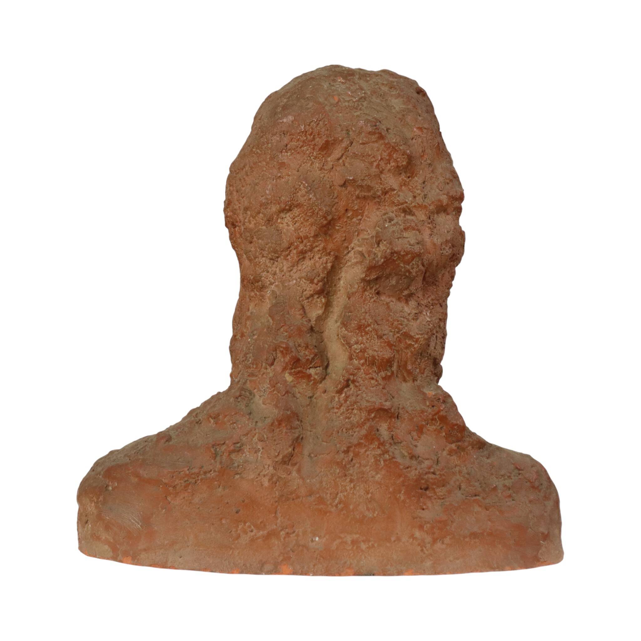 Old Abstract Terracotta Bust of Christ Life Size