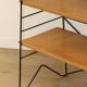 Etagère vintage en métal et chêne, 1960