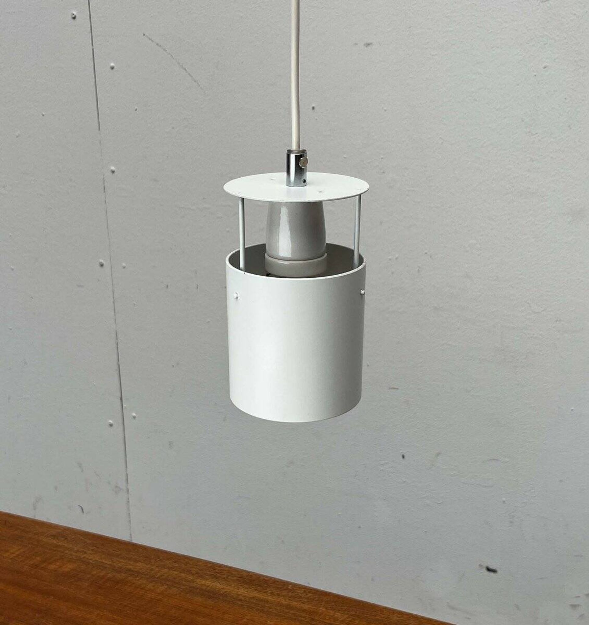 Fyrtønden pendant lamp, minimalist Danish modern mid-century by Asger Bay Christiansen for Lys, 1960s.