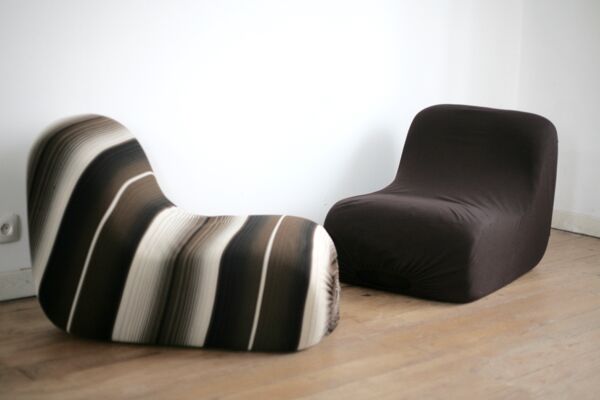 Paire de fauteuils modèle canapouf de Pierre Cardin, édition Racine, France circa 1975