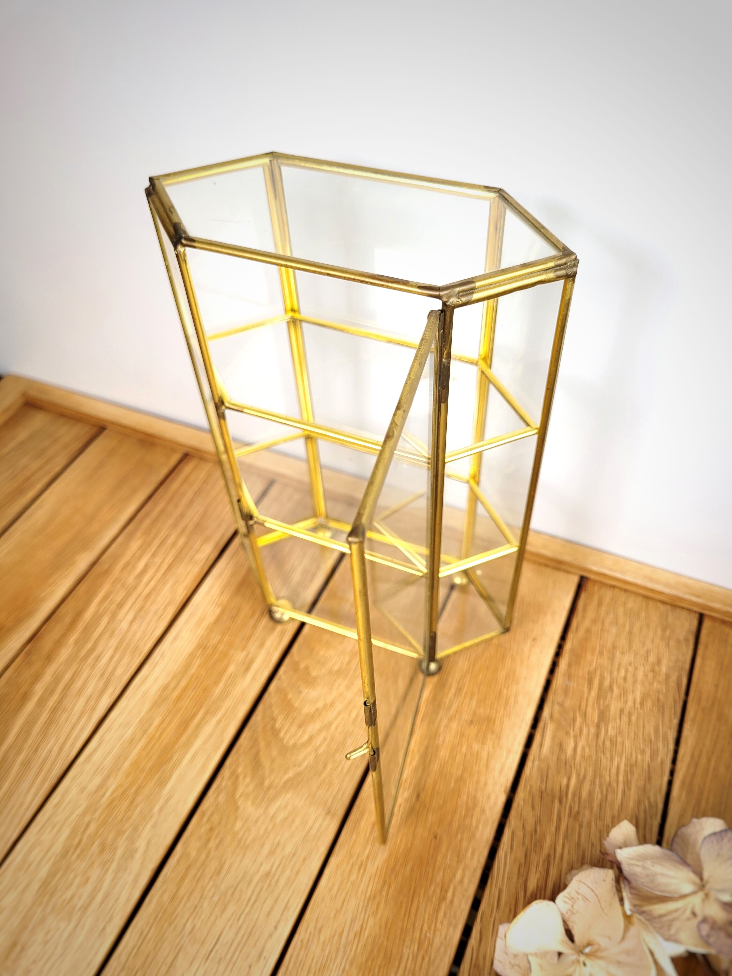 Vitrine verre & laiton