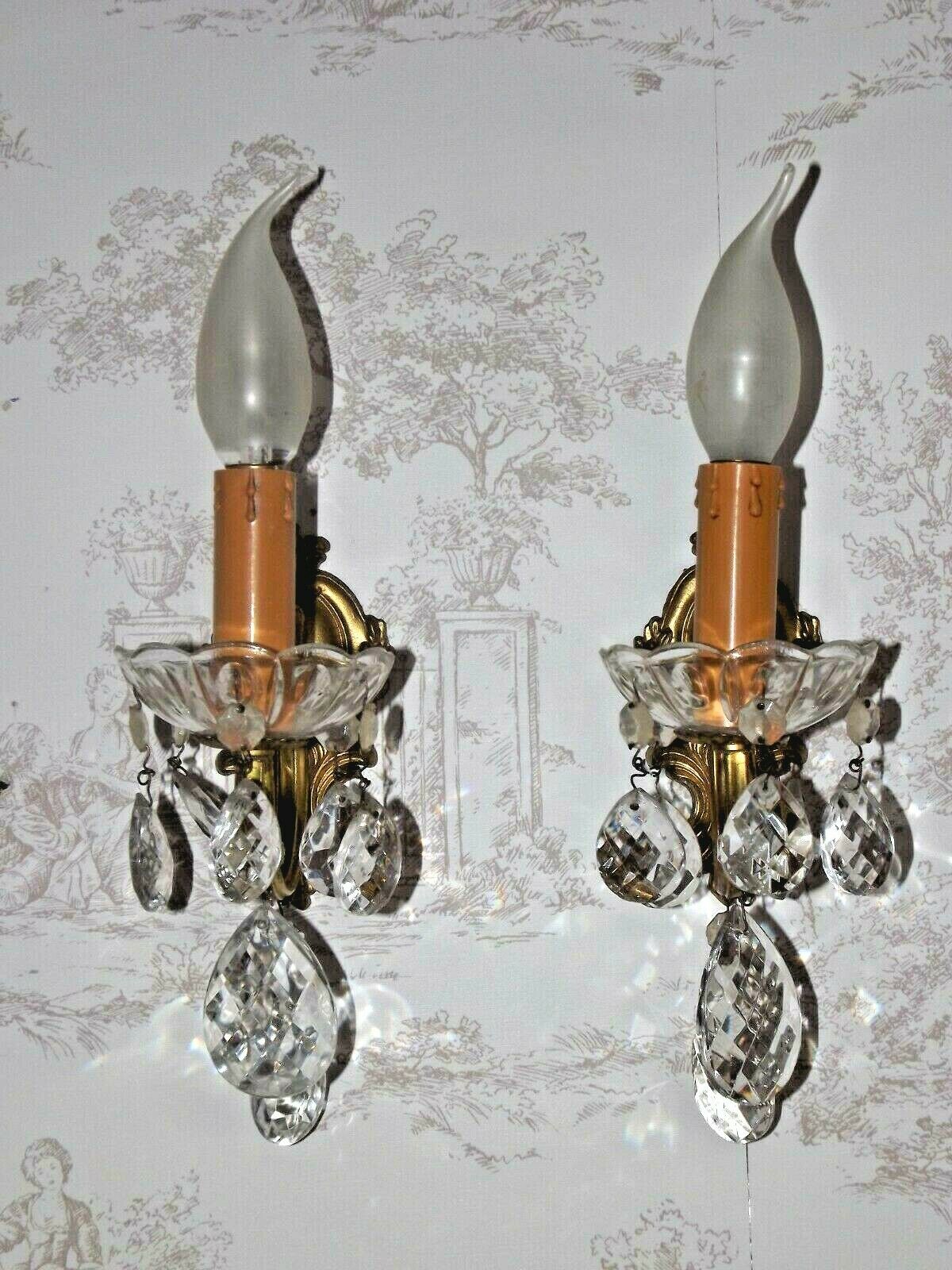 Paire d'appliques bronze