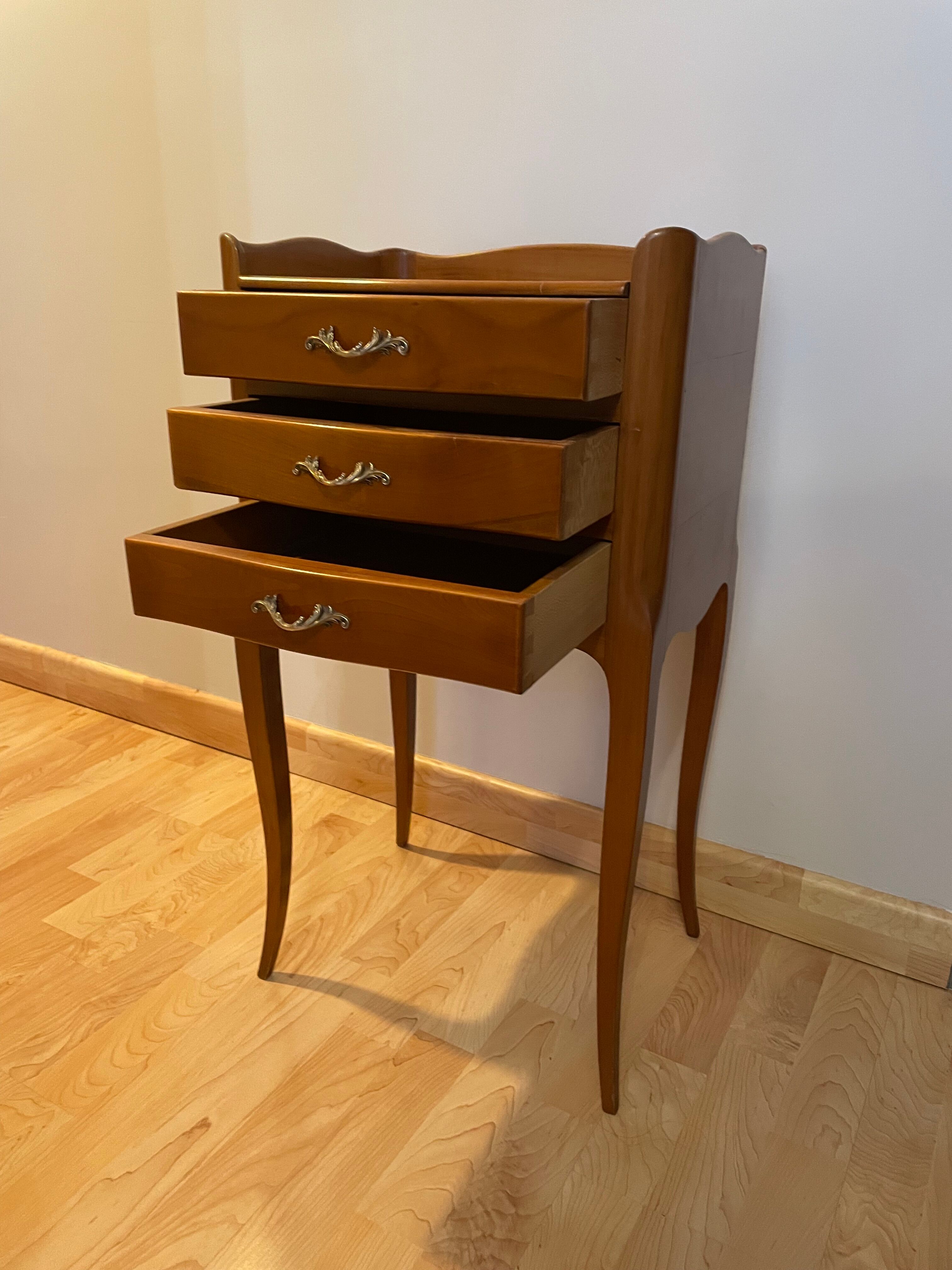 Bedside table XV solid wood mahogany