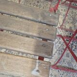 Set of 4 folding chairs for old bistro, guinguette, brasserie