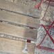 Set of 4 folding chairs for old bistro, guinguette, brasserie