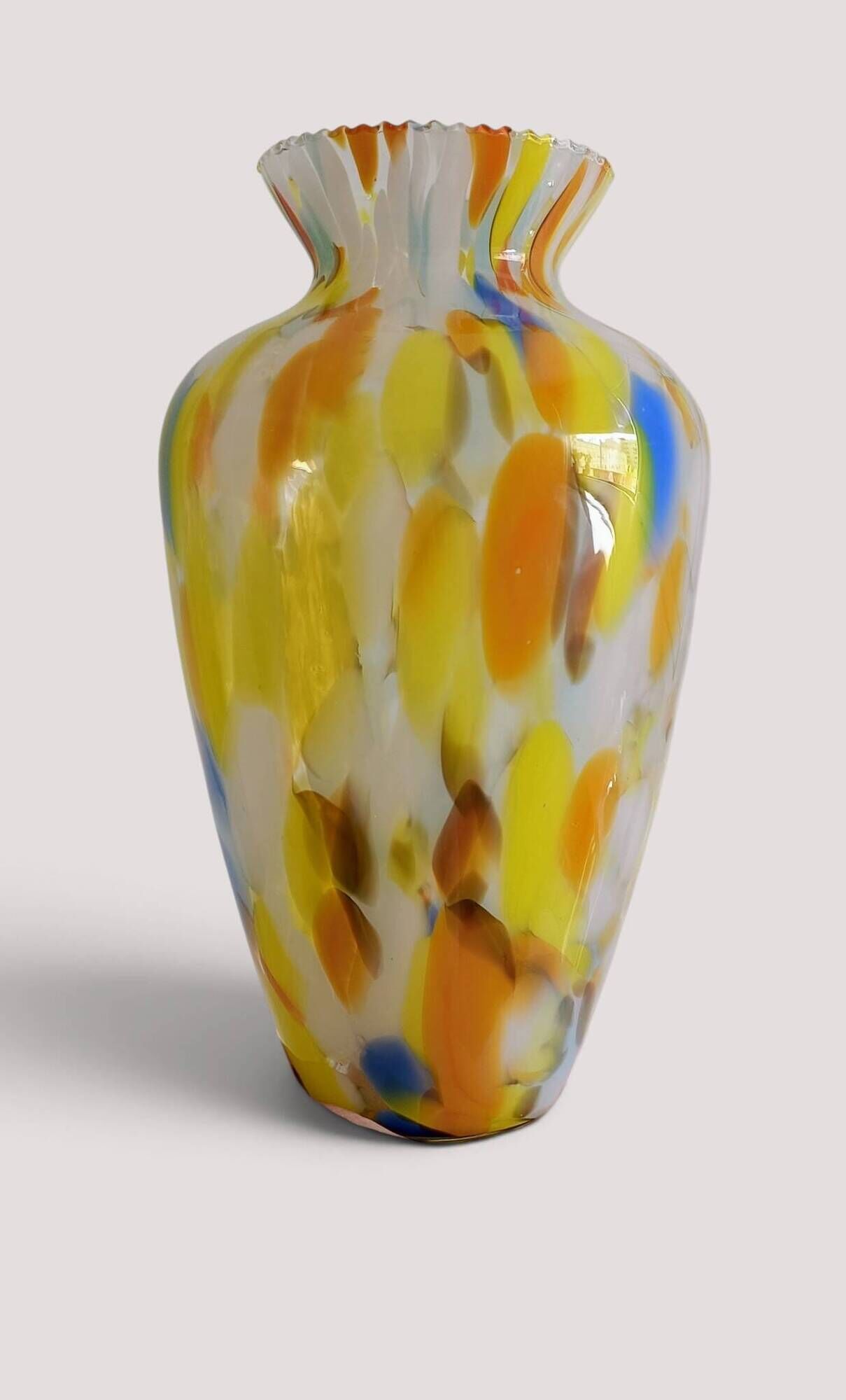 Vintage Murano glass vase, Italy, circa 1960, coloured artistic glass.