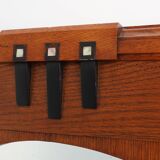 Art Deco Oak Wall Mirror, Belgium, circa 1915