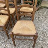 Série de 6 chaises rustiques