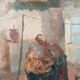 Interior painting oil on panel Guido Guidi 40s/50s