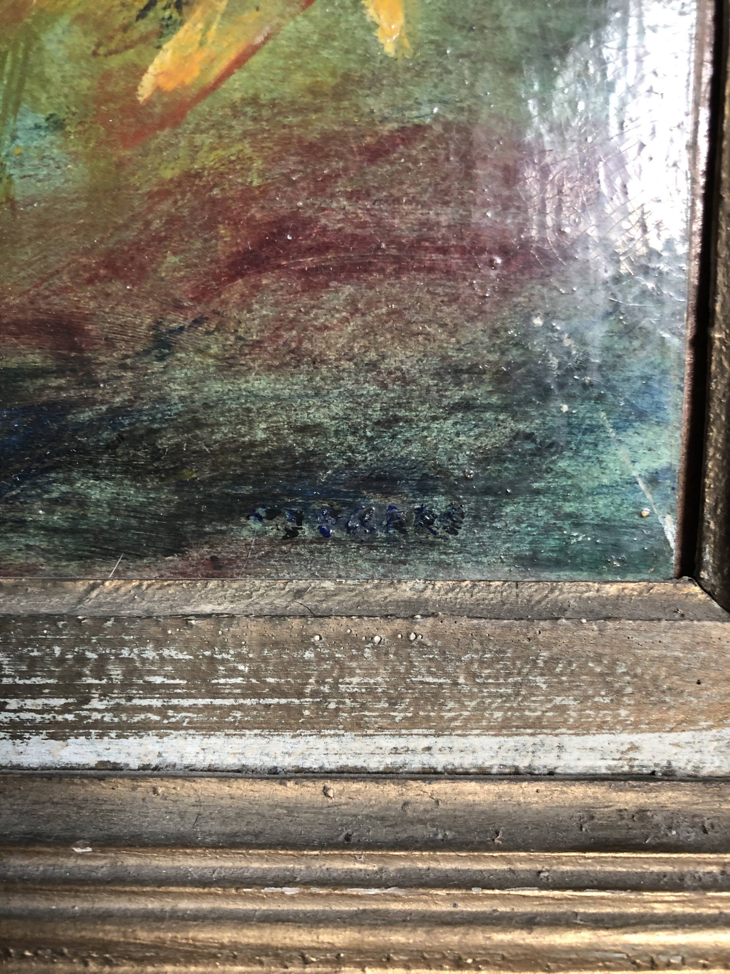 Spanish dancer oil on panel