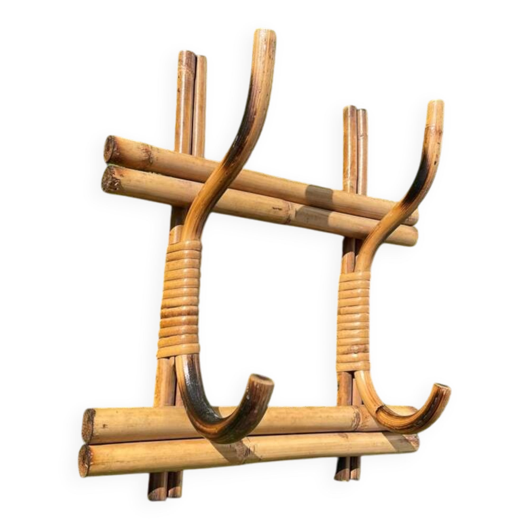 Bamboo coat rack ~ Vintage 70s