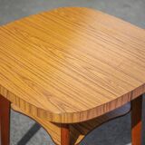 Table vintage, table bois, table basse formica, table 2 étages