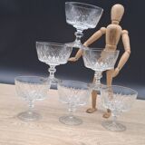 Set of 6 chiseled sparkling wine glasses