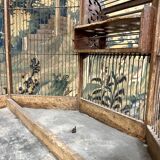 Bird Cage or Old Aviary In Carved Wood, Vintage Work Circa 1900