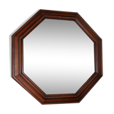 62cm x 62cm octagonal wooden mirror