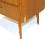 Tallboy teak chest of drawers, sweden, 1950