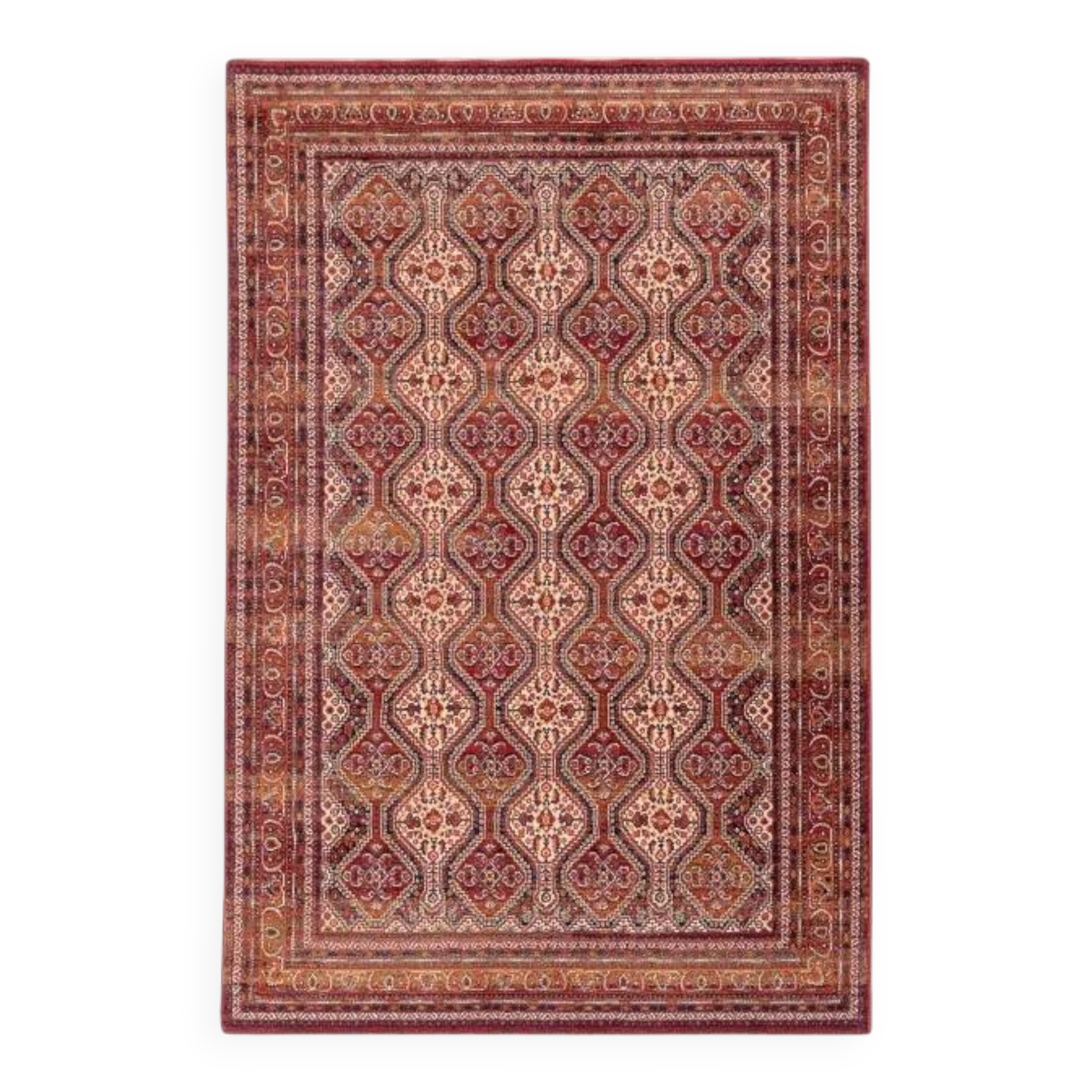 Antique red oriental-style wool rug