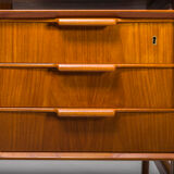 Model 75 Teak Desk by Gunni Omann for Omann Jun Furniture Factory, 1960s