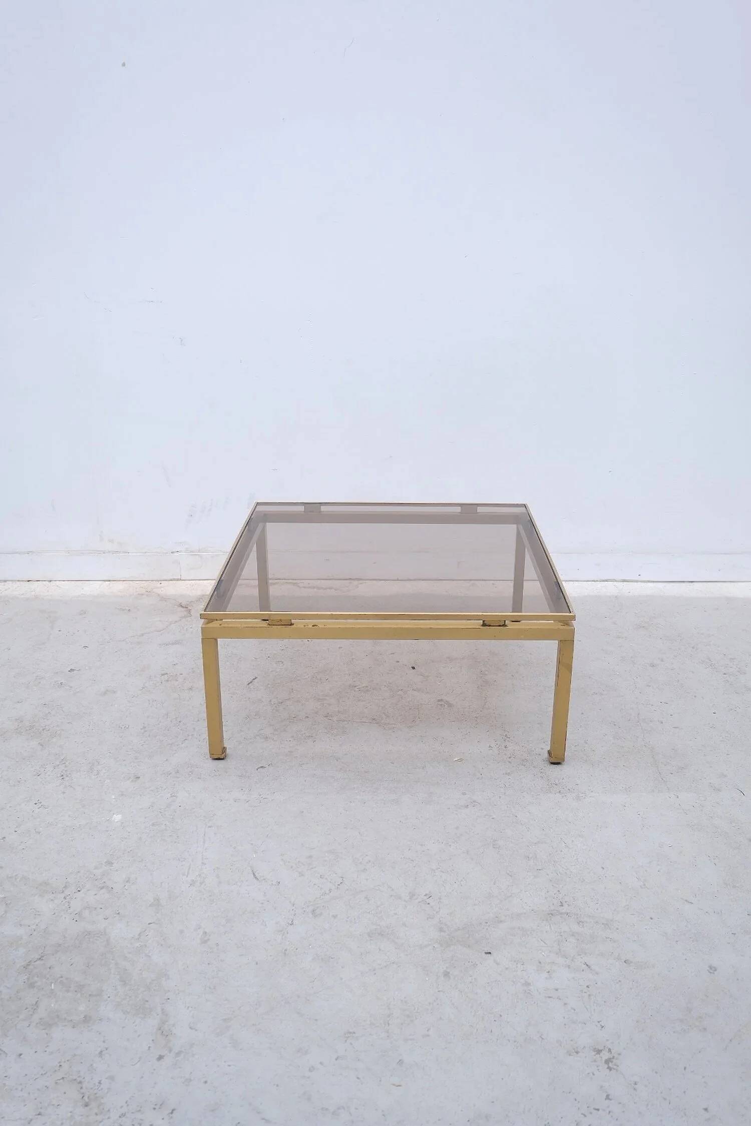 Brass coffee table by Guy Lefevre for Maison Jansen, 1960