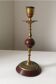 Antique beautiful hard stone candlestick, jasper, red marble, 19th century