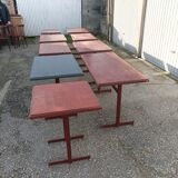 Bistro lot 9 tables and 16 chairs mahieu Jule bry