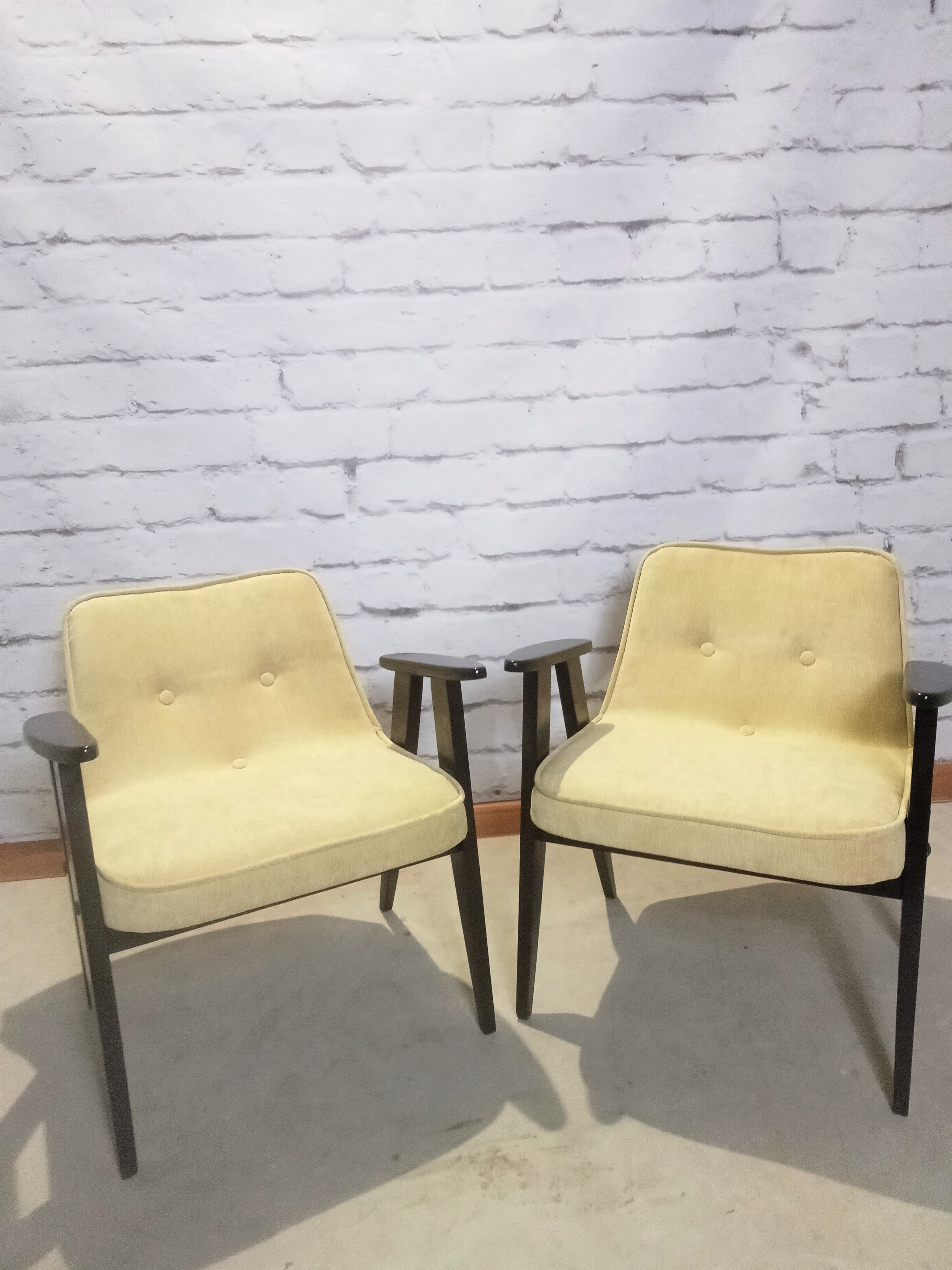Vintage armchairs by Jozef Chierowski 1960's