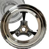 Art Deco, tripod fruit bowl in silver-plated metal by Gallia, crystal, circa 1930.