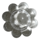 Frosted glass candle holder stylised in the shape of a flower, 1970s design.