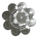 Frosted glass candle holder stylised in the shape of a flower, 1970s design.