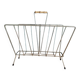 Magazine holder chromed metal patinated