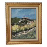 Oil on canvas painting by "Roger NEDELEC" (1927/2015) "from the top of the hill".