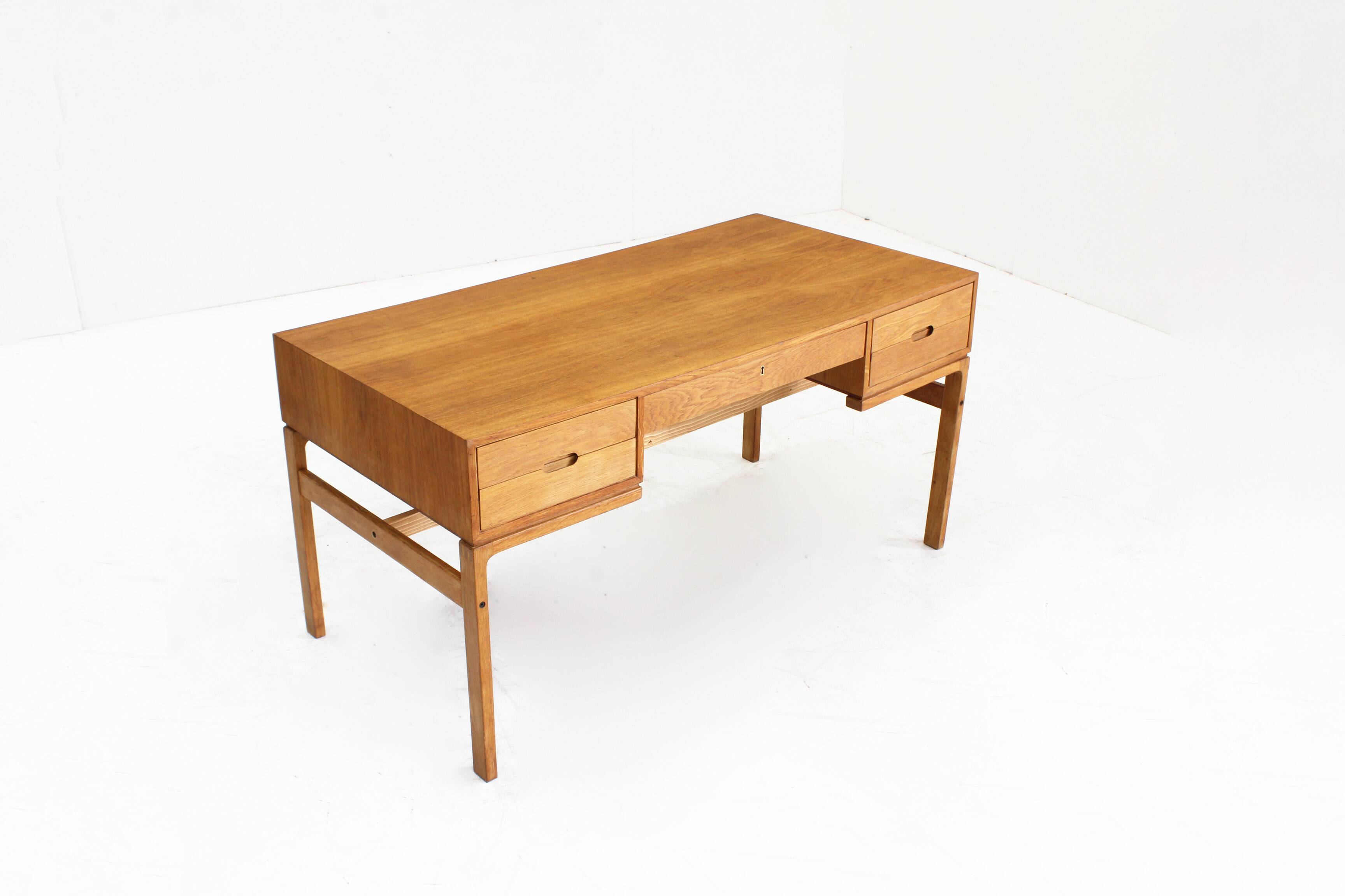 Vintage Danish teak desk by Arne Wahl Iversen 1950s