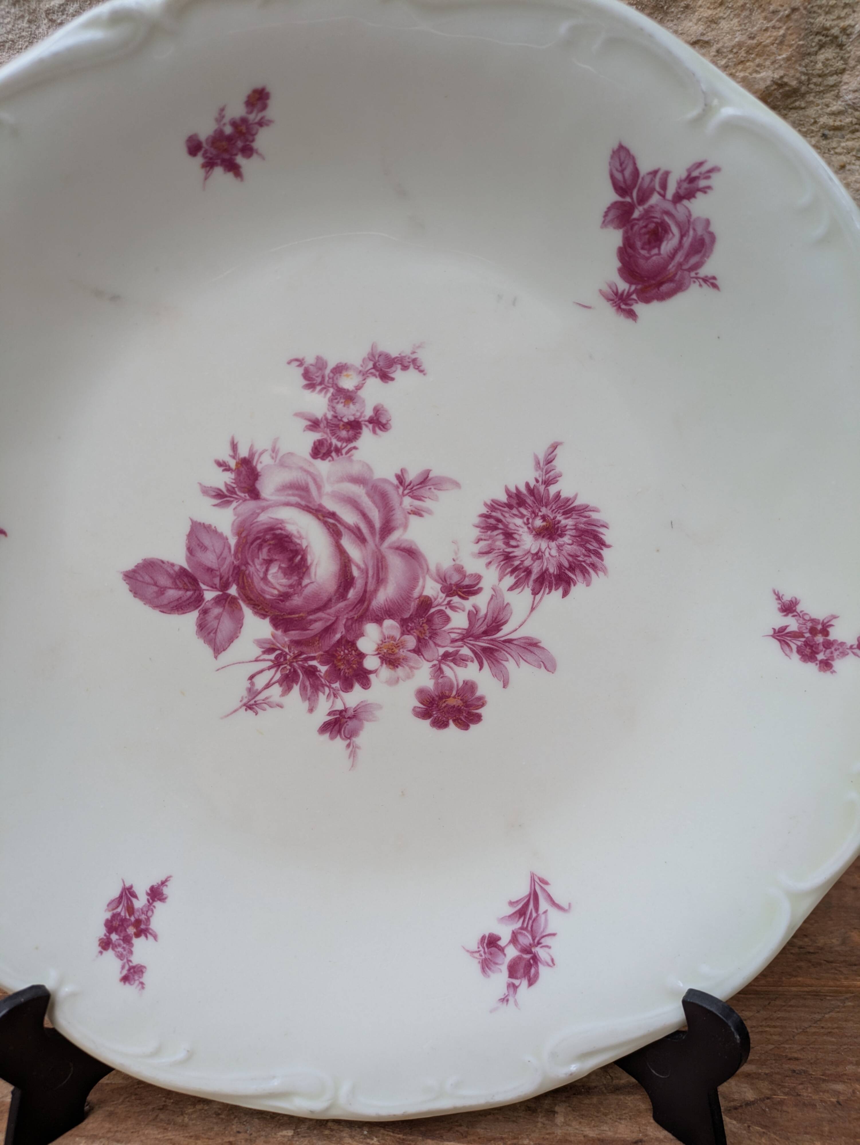 Deep plate in Sologne porcelain Larchevèque extra hard enamel