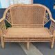 Peacock rattan bench