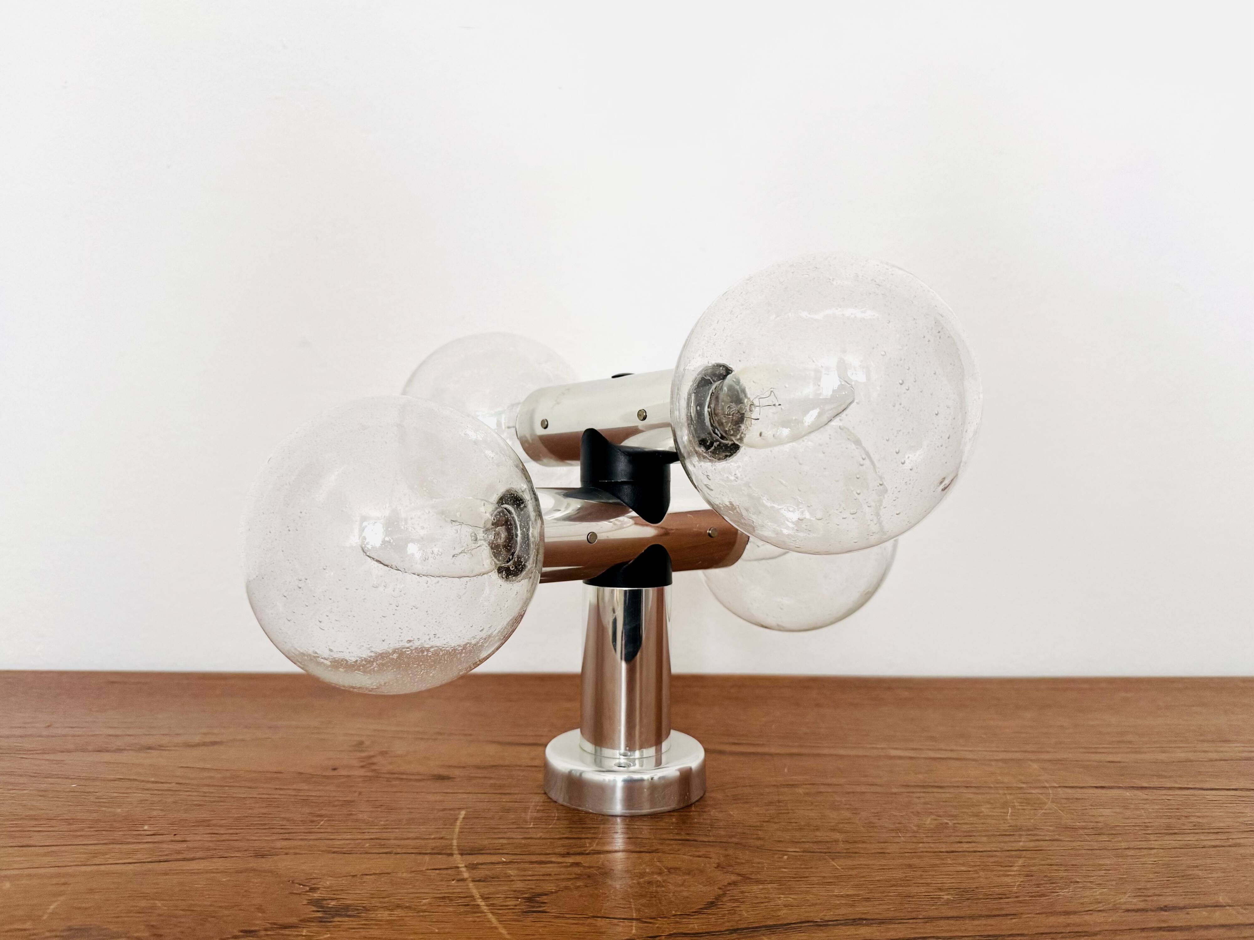 Amazing 1970s Modernist Space Age Bubble Glass Ceiling Lamp by J.T. Kalmar
