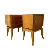 Pair of light wood bedside tables 1950