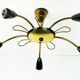 1950s sputnik spider CEILING LAMP brass stilnovo ära mid century