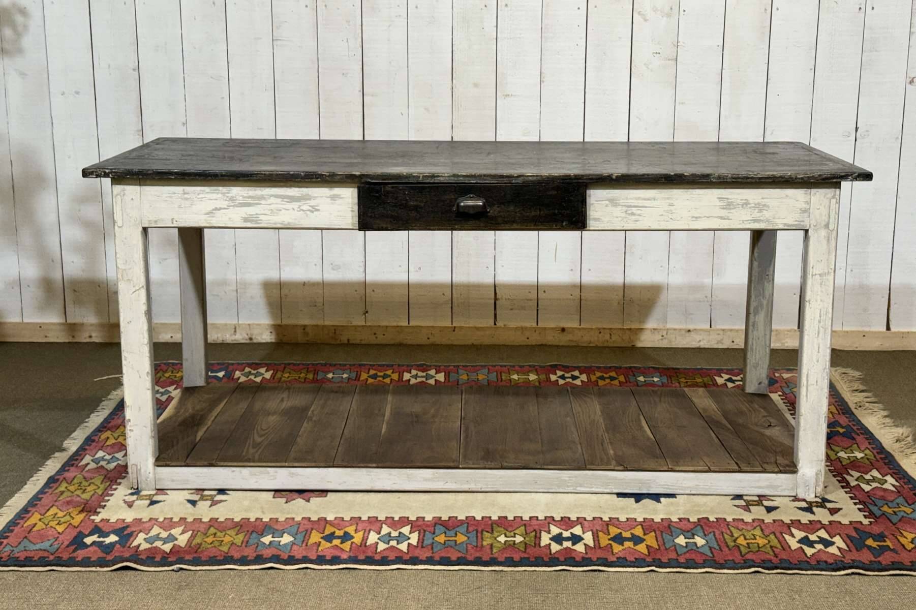 1930s draper's table in fir and chestnut