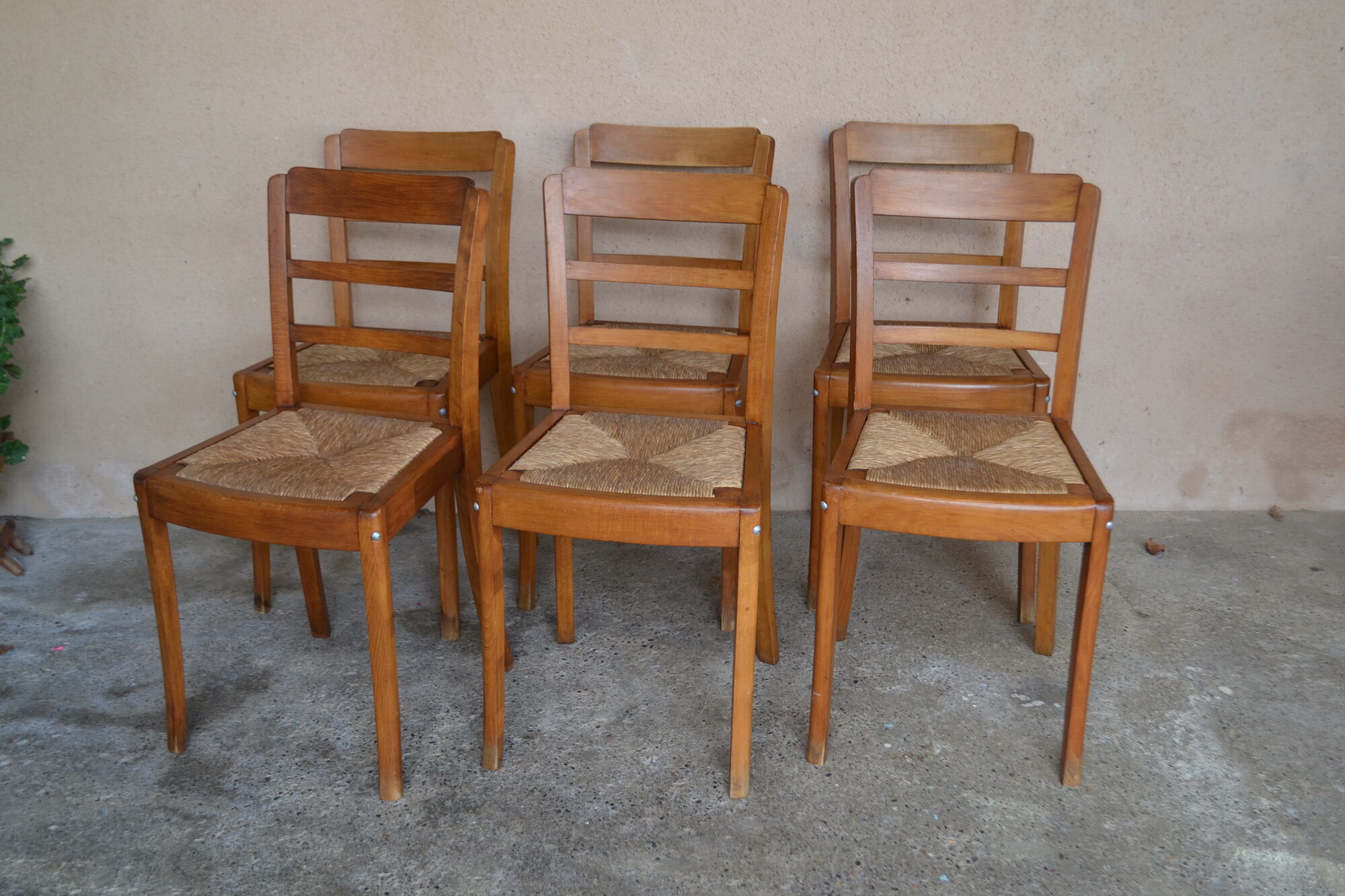 6 Luterma bistro chairs - Monobloc system - 1950s - vintage