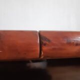 Table basse bar en loupe d'orme 1970