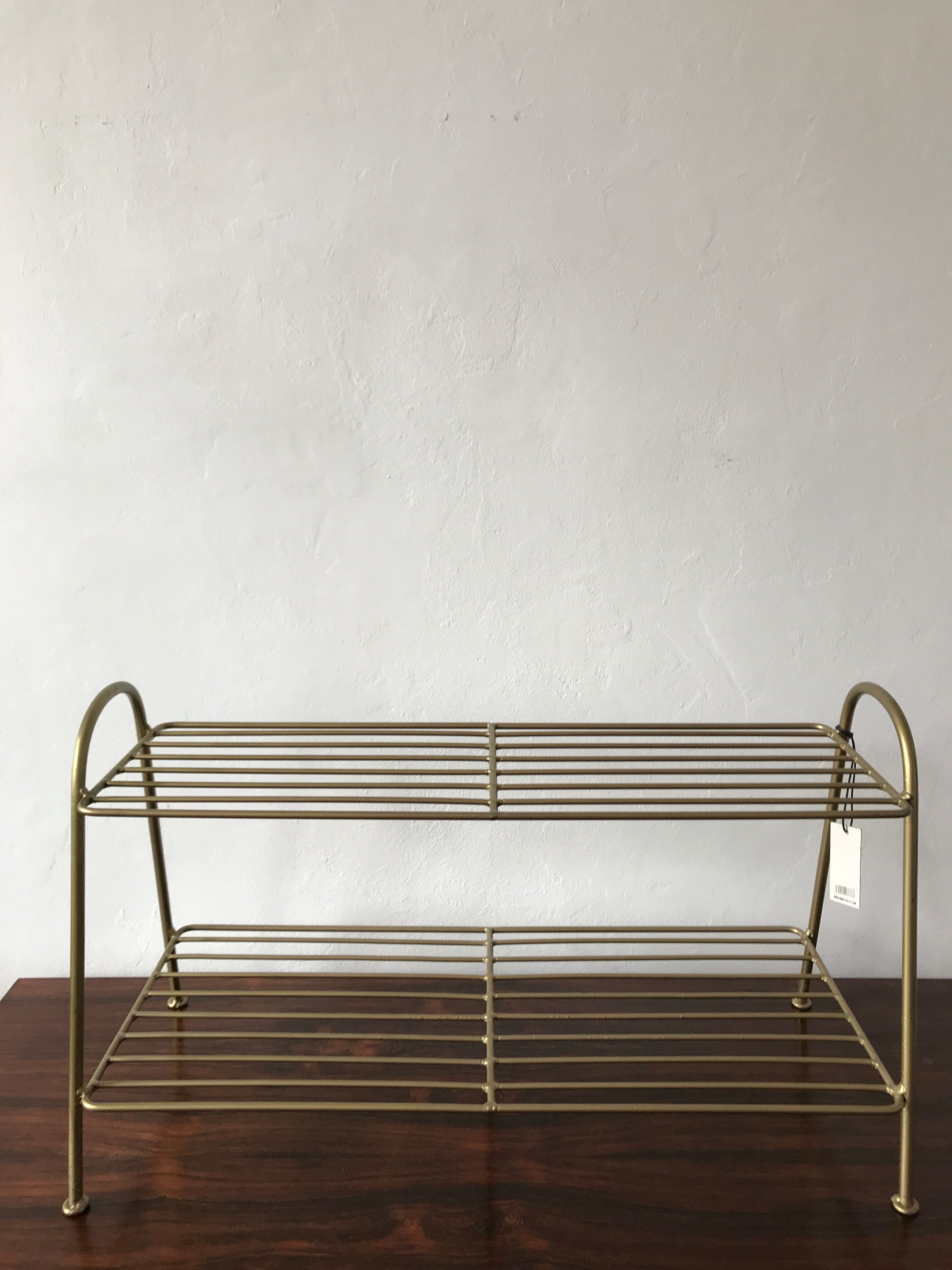 Gold metal shelf