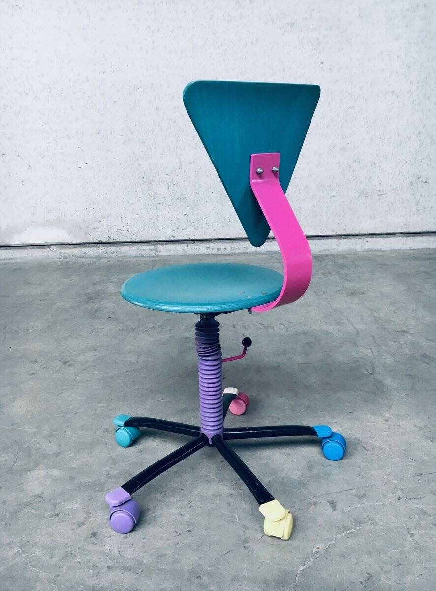 Colorful Desk Chair, 1980s