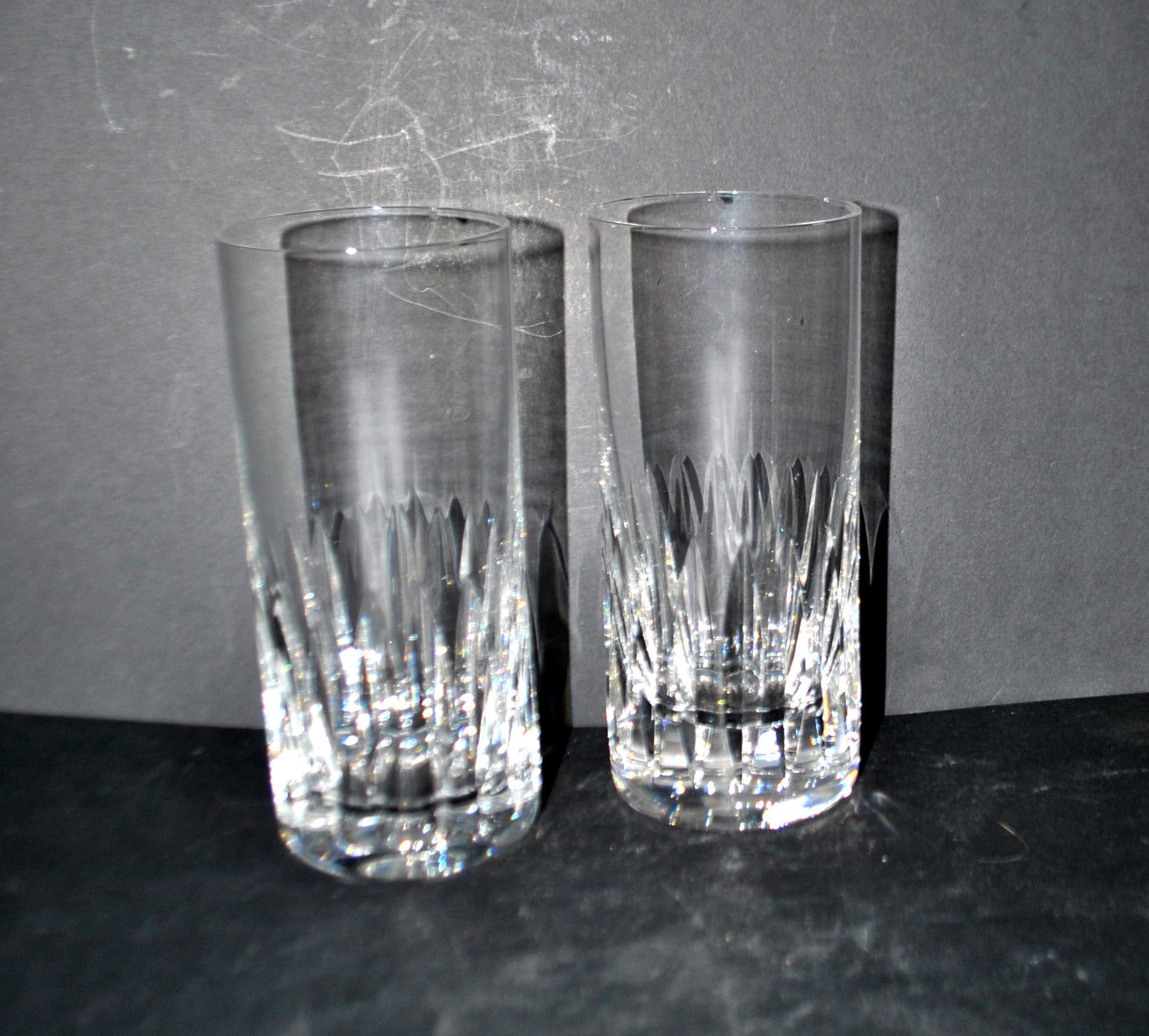 Saint-louis set of 2 juice or whisky long drink glasses avignon in cut crystal for bar