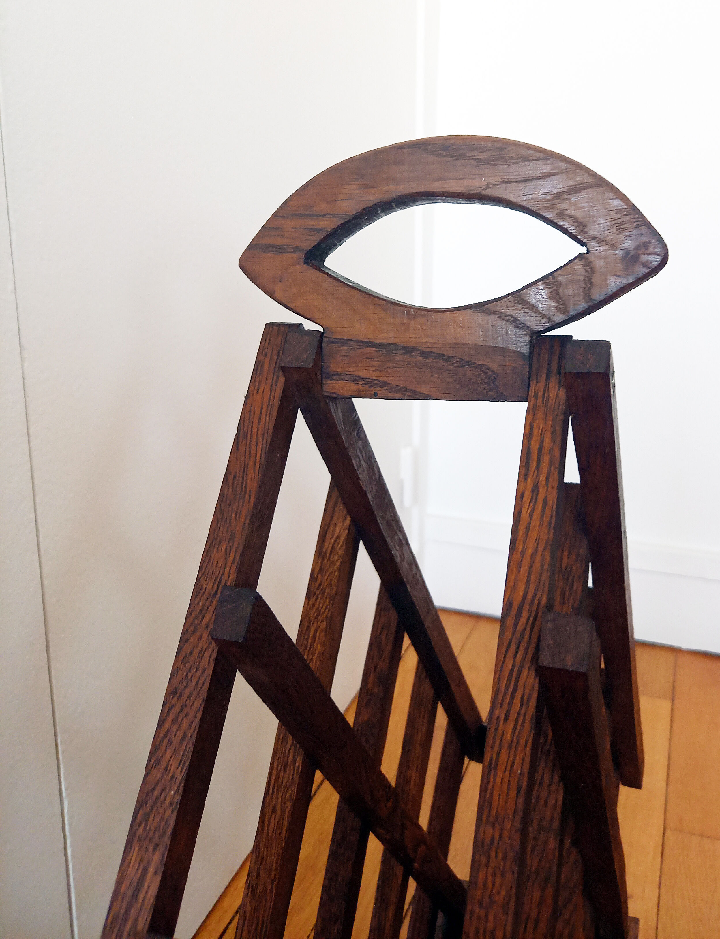 Old bottle holder / bottle rack Vintage Solid wood Unique piece