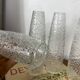 Set of 4 vintage bubble glass tulips for wall lamp chandelier.