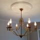 6-branched brass chandelier